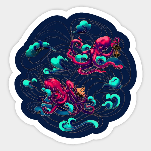 Octopus Sticker by Lyara Costa